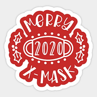 Merry X-Mask Funny 2020 Christmas Commemorative Sticker